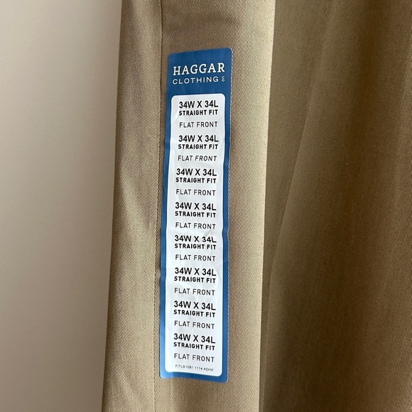 Haggar Clothing Premium No Iron Khaki, Flat Front Straight Fit, 34W x 34L - Picture 6 of 16